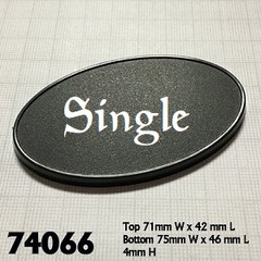 74066(s) Oval Gaming Base, 75mm x 46mm (1)